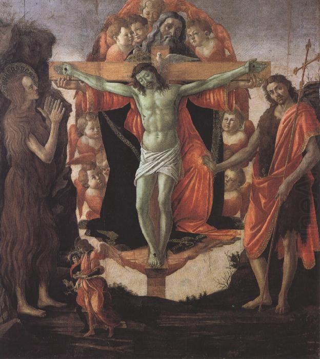 Trinity with Mary Magdalene,St John the Baptist,Tobias and the Angel (mk36), Sandro Botticelli